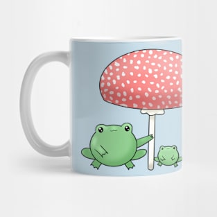 Cute Frogs Under A Mushroom Mug